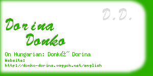 dorina donko business card